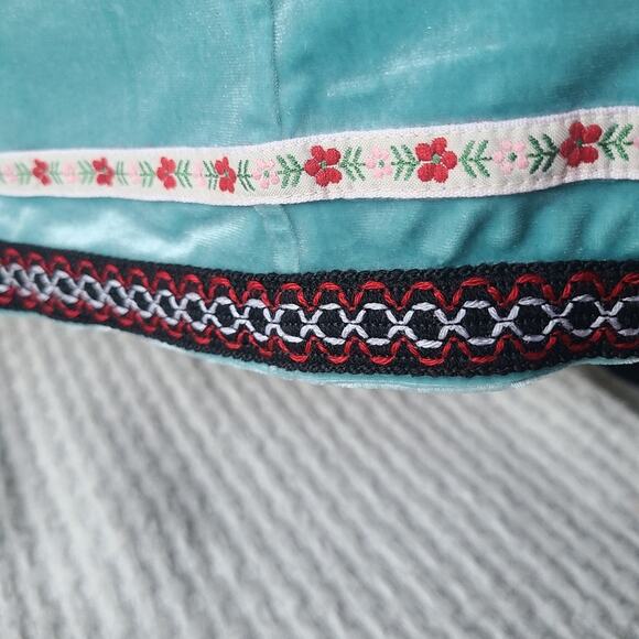 Free People Scandinavian Snowflake Velvet Dress Women's Size S - Picture 6 of 13